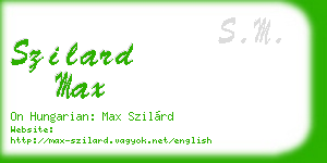 szilard max business card